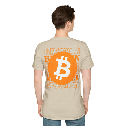 2-sided, Bitcoin, Bitcoin, Bitcoin (BTC) Light colors Unisex T-Shirt by cypherpunkgear.com