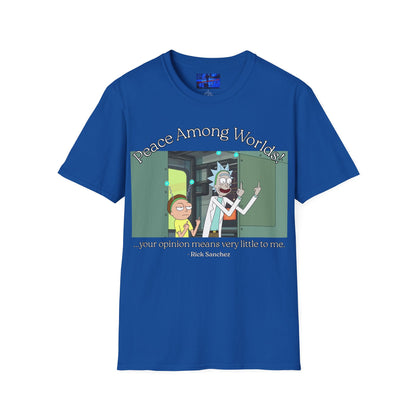 Peace Among Worlds! Dark colors Unisex T-Shirt by cypherpunkgear.com