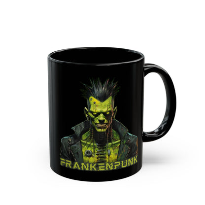 Frankenpunk Black Mug by CreepyCrafts.boo