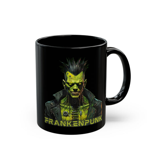 Frankenpunk Black Mug by CreepyCrafts.boo