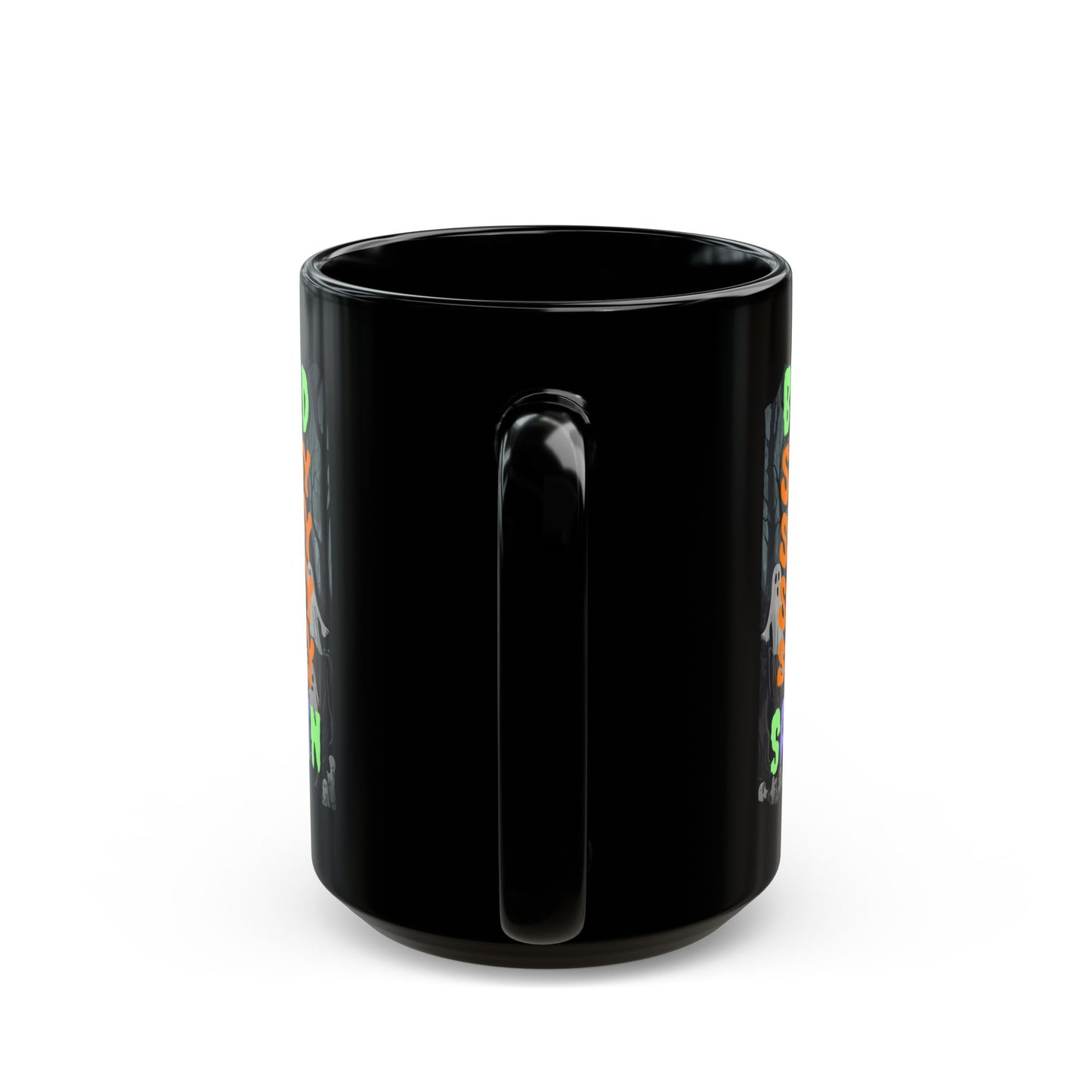Spooky Blessed Samhain Ghost Mixed font Black Mug by CreepyCrafts.boo