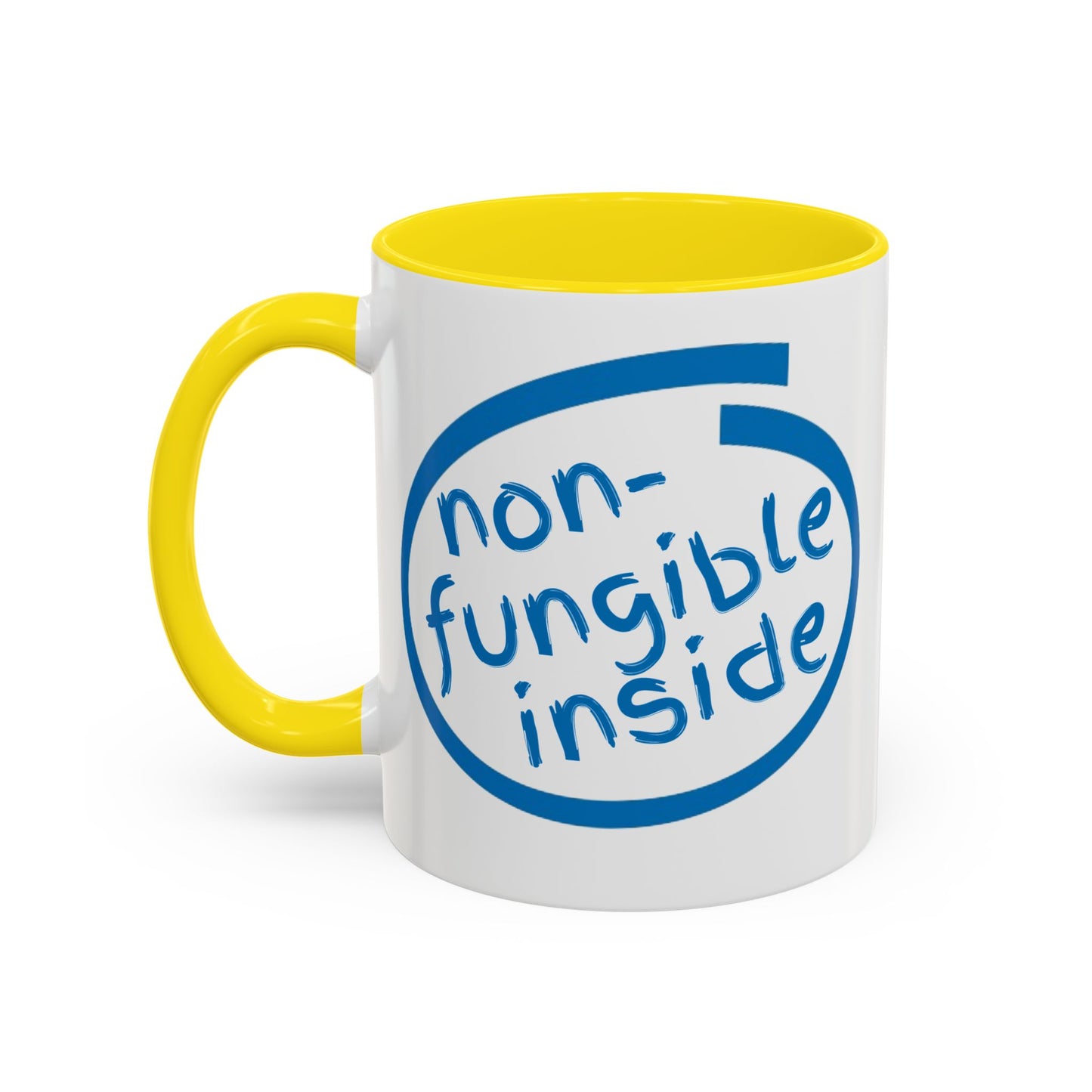 Non-Fungible Inside White Accent Mug by cypherpunkgear.com