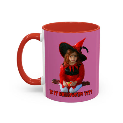 Is it Halloween yet? Pink Accent Mug by CreepyCrafts.boo