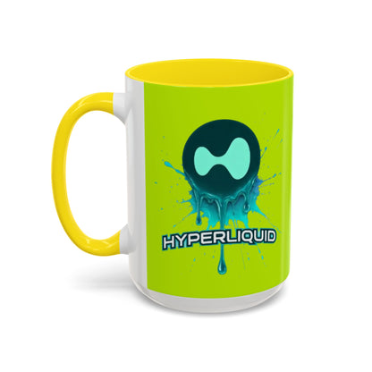 HYPE Drip Yellow Accent Mug by cypherpunkgear.com