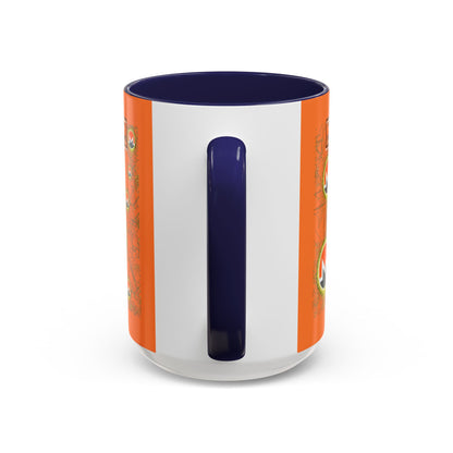 Monero (XMR) don't assume your freedoms are assured Orange Accent Mug by cypherpunkgear.com