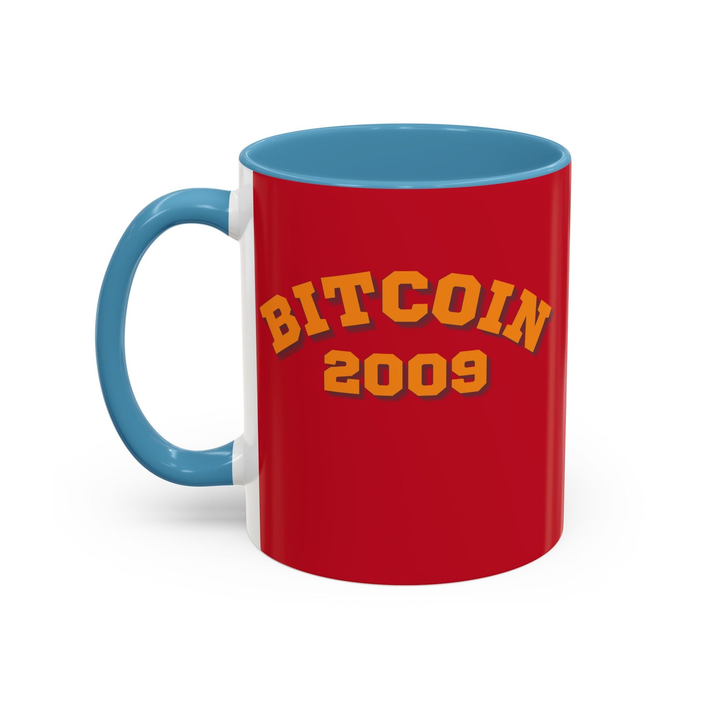 Bitcoin 2009 Red Accent Mug by cypherpunkgear.com