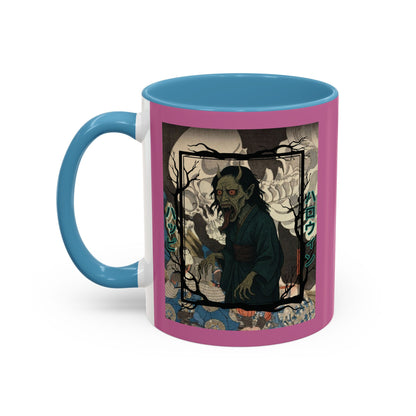 Yōkai Happy Halloween Pink Accent Mug by CreepyCrafts.boo