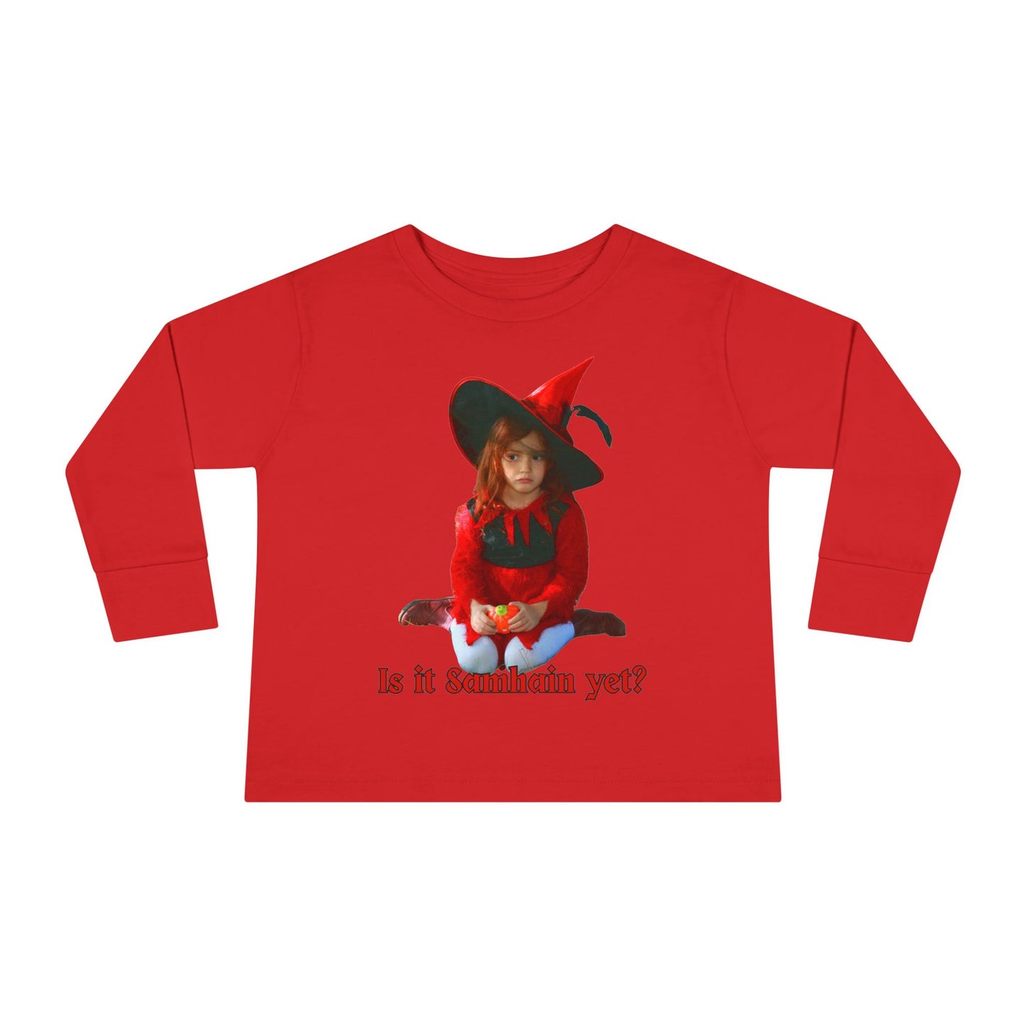 Is it Samhain yet? Toddler Long Sleeve Tee by CreepyCrafts.boo