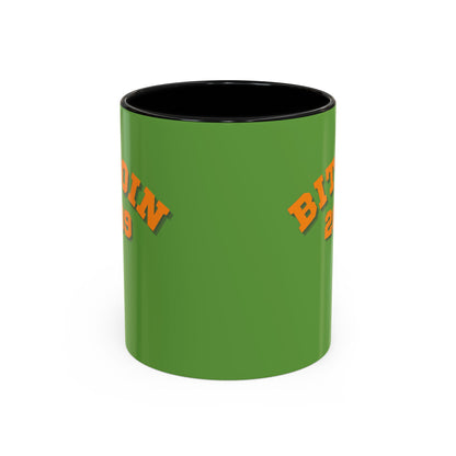 Bitcoin 2009 Green Accent Mug by cypherpunkgear.com