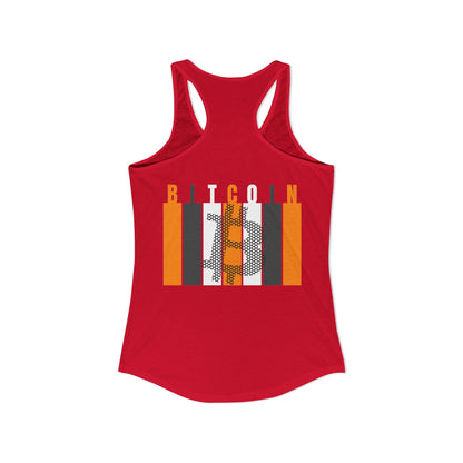 2-sided, Bitcoin (BTC) Decentralized Freedom Women's Racerback Tank Top by cypherpunkgear.com