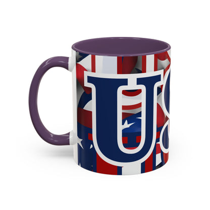 ¡EE.UU! ¡EE.UU! ¡EE.UU! ¡Patriota por cypherpunkgear! Taza de café decorativa (11, 15 oz)