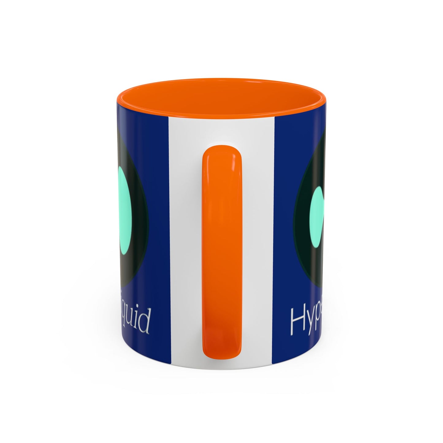 Hyperliquid White font Blue Accent Mug by cypherpunkgear.com