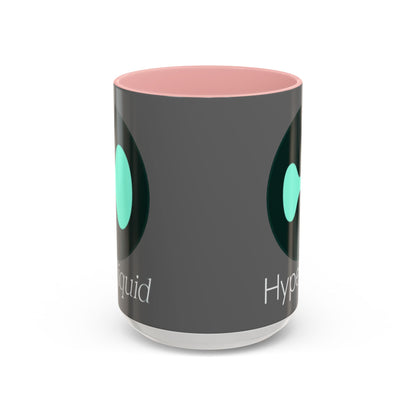 Hyperliquid White font Grey Accent Mug by cypherpunkgear.com