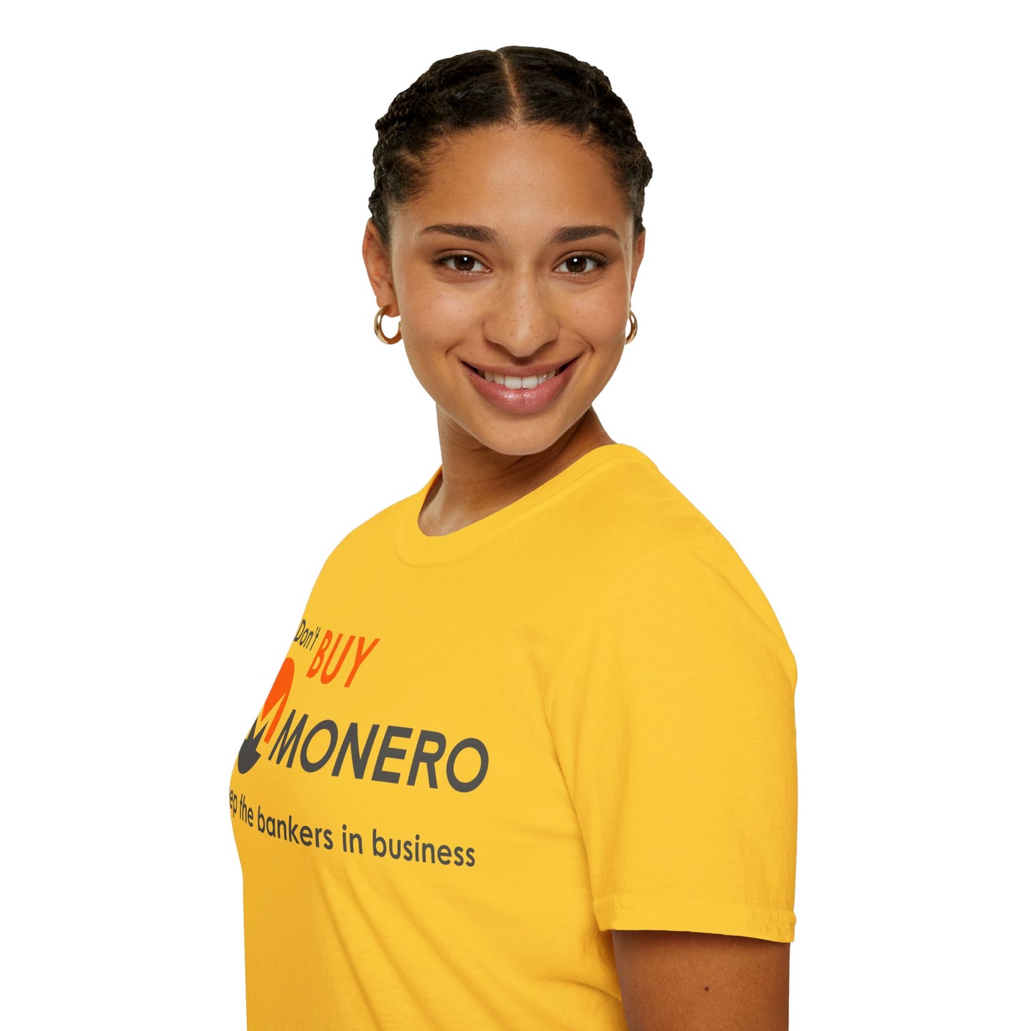 Don't buy Monero (XMR) Light colors Unisex T-Shirt by cypherpunkgear.com