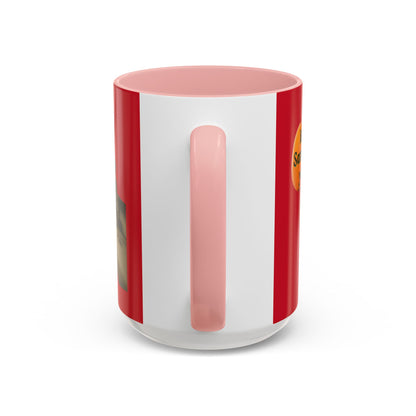 Is it Samhain yet? Skeleton's Pumpkin Red Accent Mug by CreepyCrafts.boo