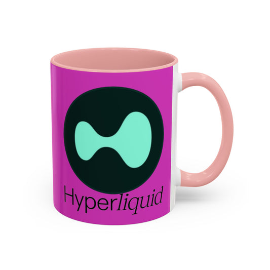 Hyperliquid Black font Pink Accent Mug by cypherpunkgear.com