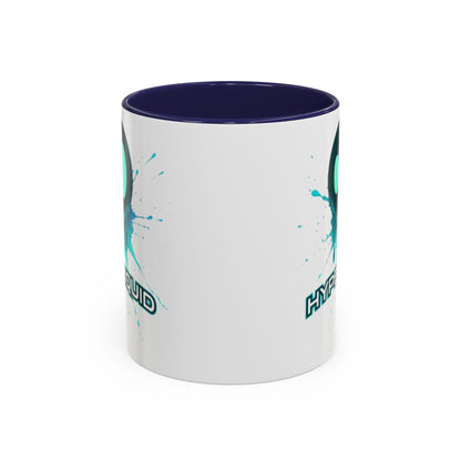 HYPE Drip White Accent Mug by cypherpunkgear.com