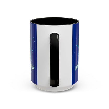 HYPE Drip Blue Accent Mug by cypherpunkgear.com