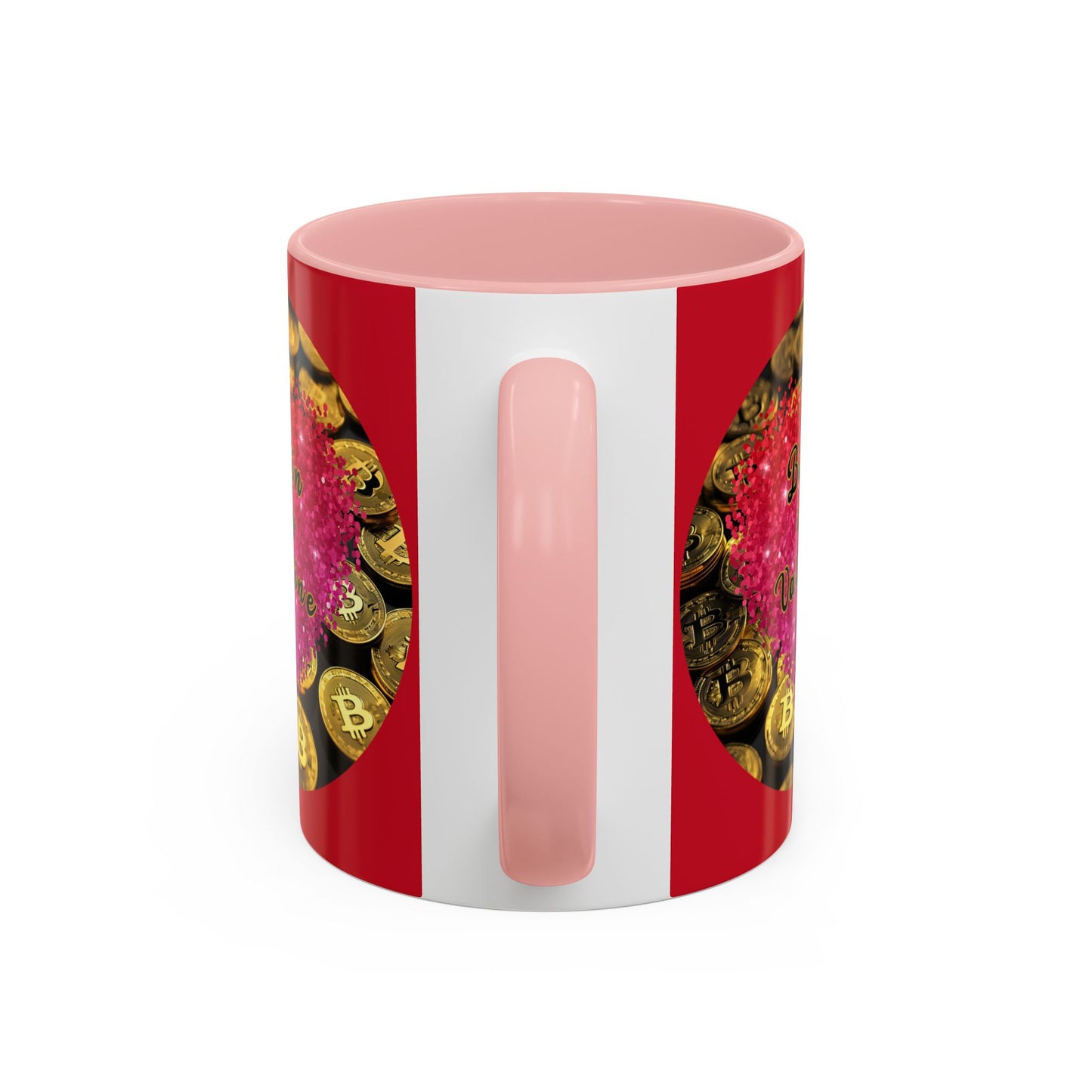 Bitcoin is My Valentine Red Accent Mug by cypherpunkgear.com