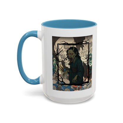 Yōkai Happy Halloween White Accent Mug by CreepyCrafts.boo