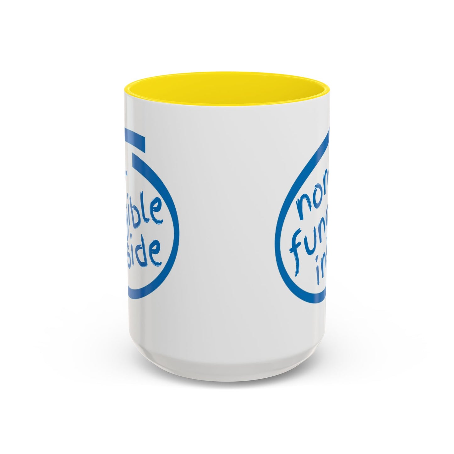 Non-Fungible Inside White Accent Mug by cypherpunkgear.com