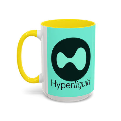 Hyperliquid Black font Light Hyperliquid Accent Mug by cypherpunkgear.com