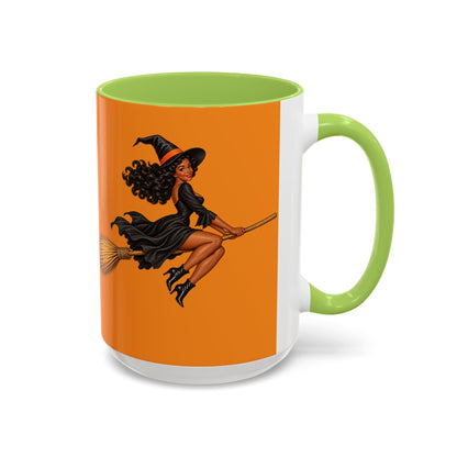 Velvet Vex Orange Accent Mug by CreepyCrafts.boo