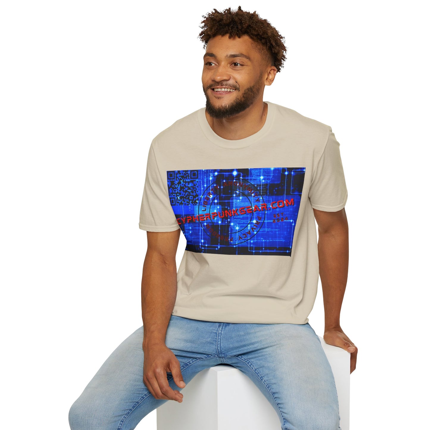 Cypherpunkgear.com logo Light colors Unisex T-Shirt by cypherpunkgear.com