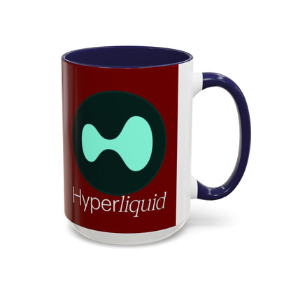 Hyperliquid White font Red Accent Mug by cypherpunkgear.com