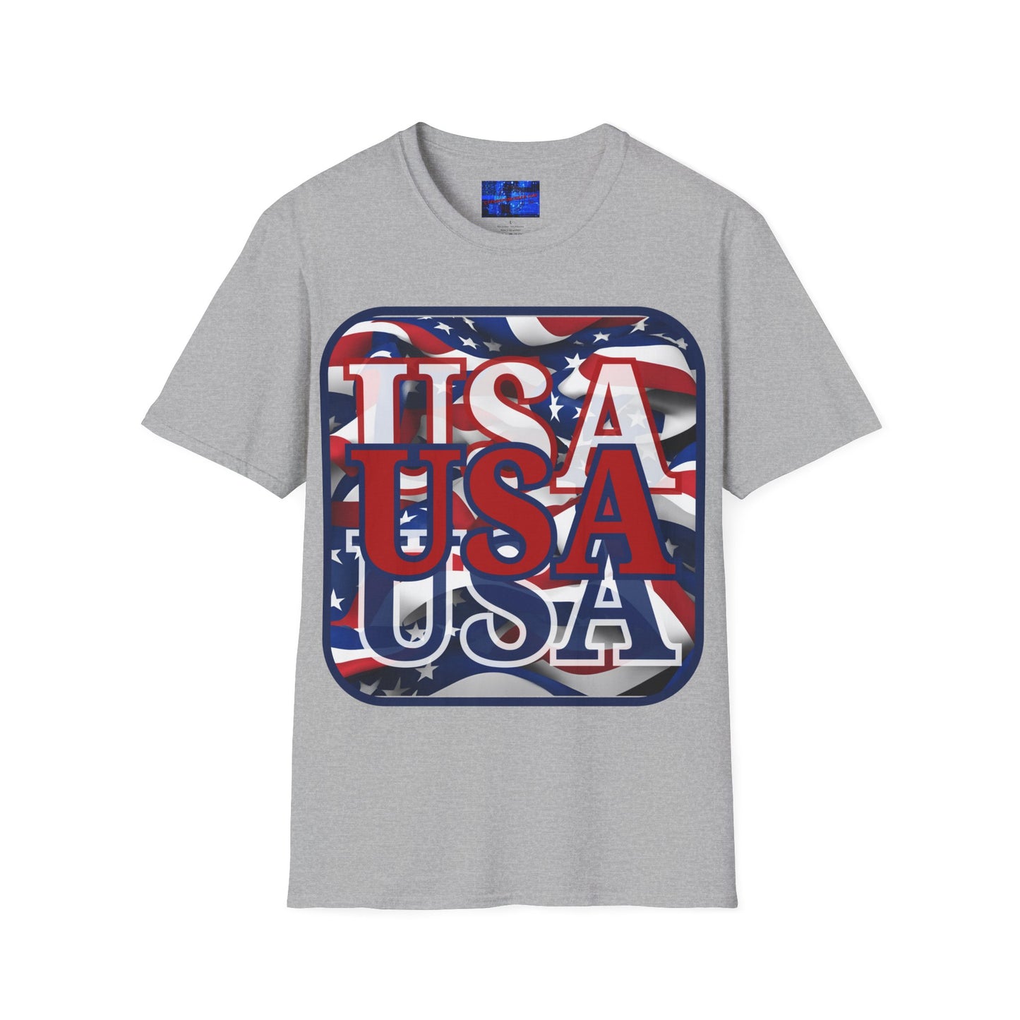 RED White and Blue USA Patriot Light colors Unisex T-Shirt by cypherpunkgear.com