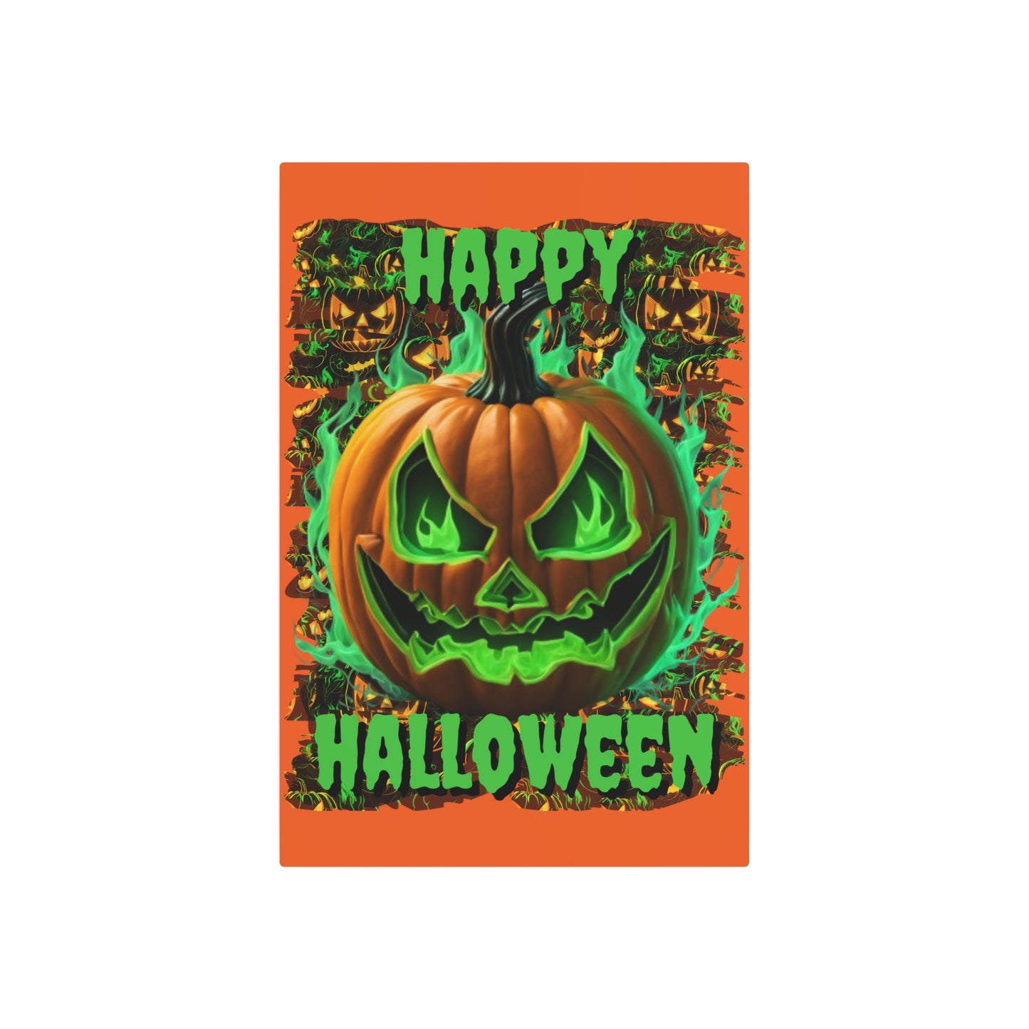 Happy Halloween Green Jack Metal Art Sign by cypherpunkgear