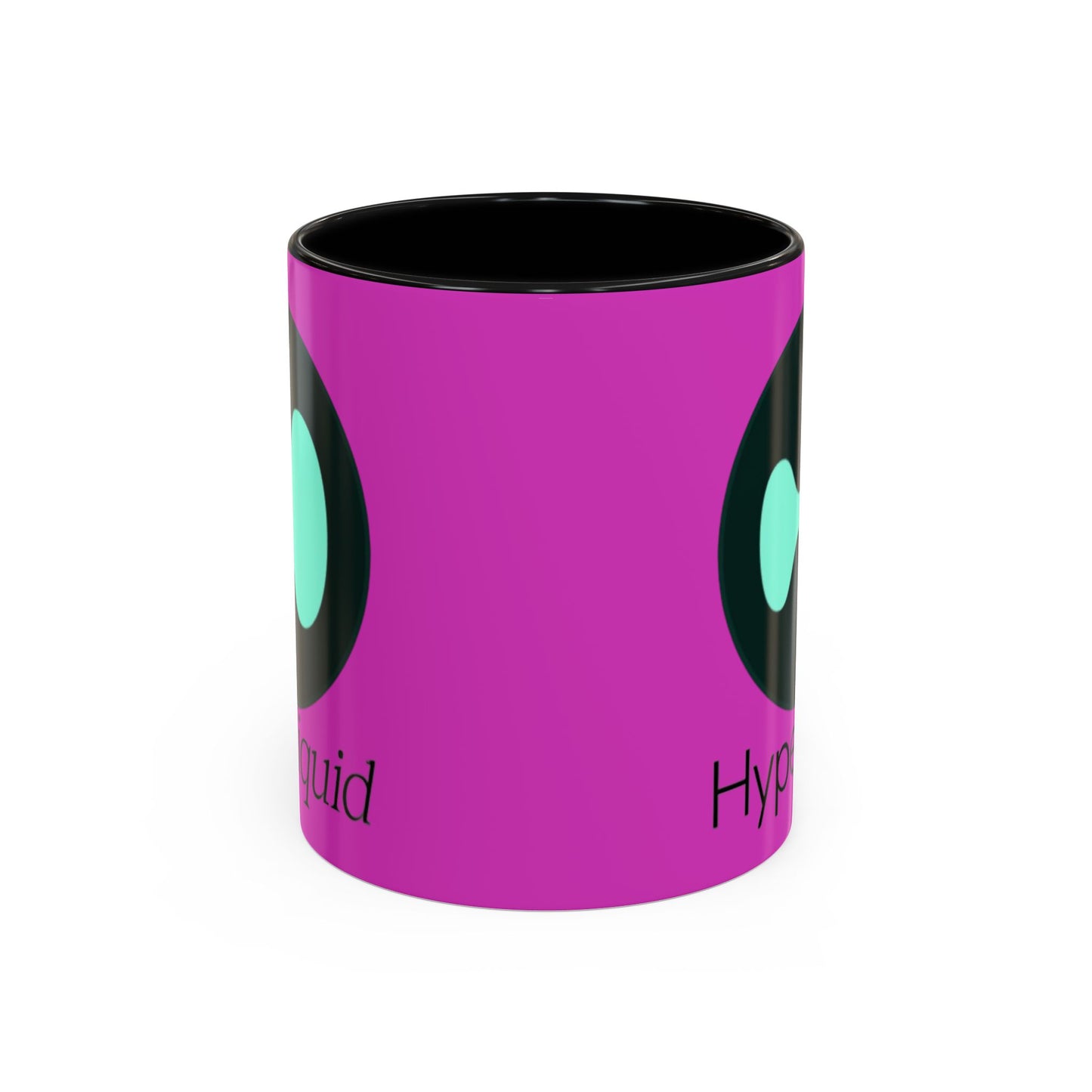 Hyperliquid Black font Pink Accent Mug by cypherpunkgear.com