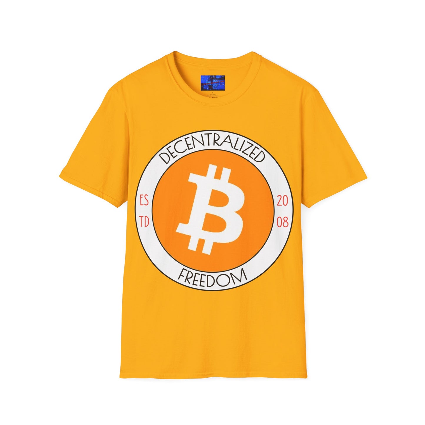 Bitcoin Decentralized Freedom LTcolors Unisex T-Shirt by cypherpunkgear