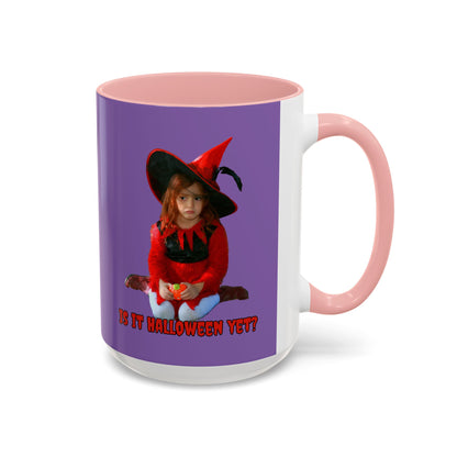 Is it Halloween yet? Light Purple Accent Mug by CreepyCrafts.boo