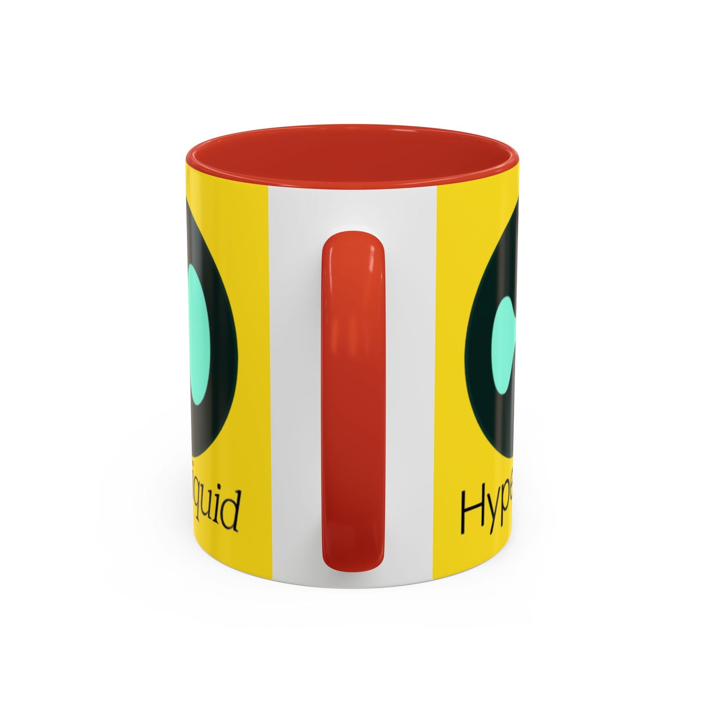 Hyperliquid Black font Yellow Accent Mug by cypherpunkgear.com
