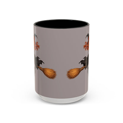 Hazel Hex Grey Accent Mug by CreepyCrafts.boo