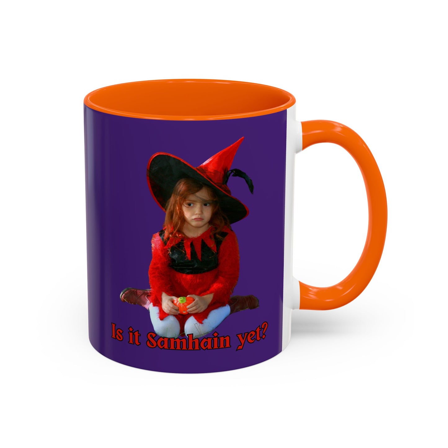 Is it Samhain yet? Dark Purple Accent Mug by CreepyCrafts.boo