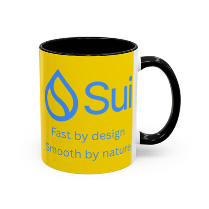 SUI Yellow Accent Mug by cypherpunkgear.com