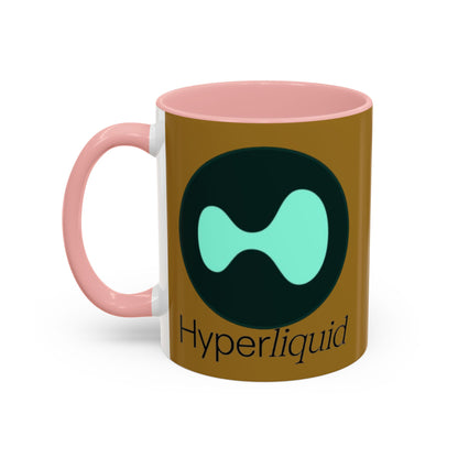 Hyperliquid Black font Brown Accent Mug by cypherpunkgear.com