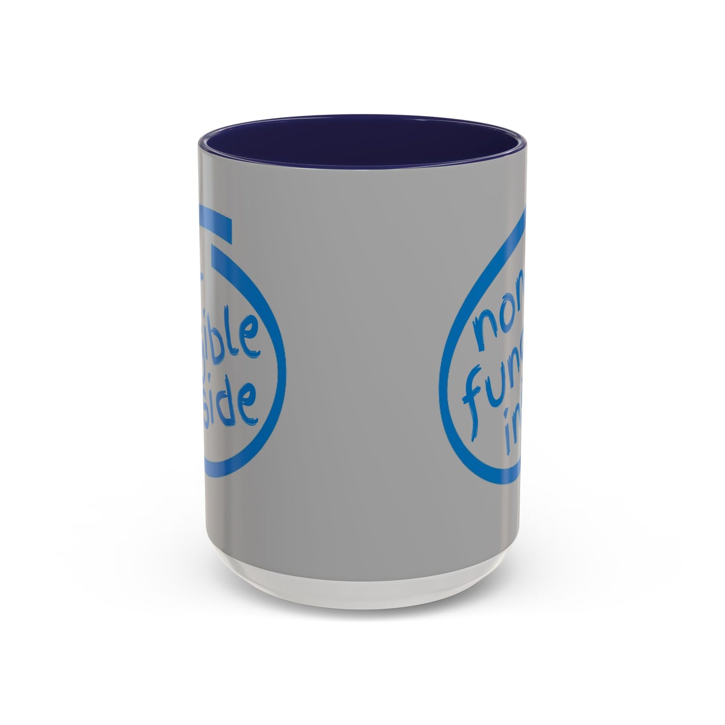 Non-Fungible Inside Grey Accent Mug by cypherpunkgear.com