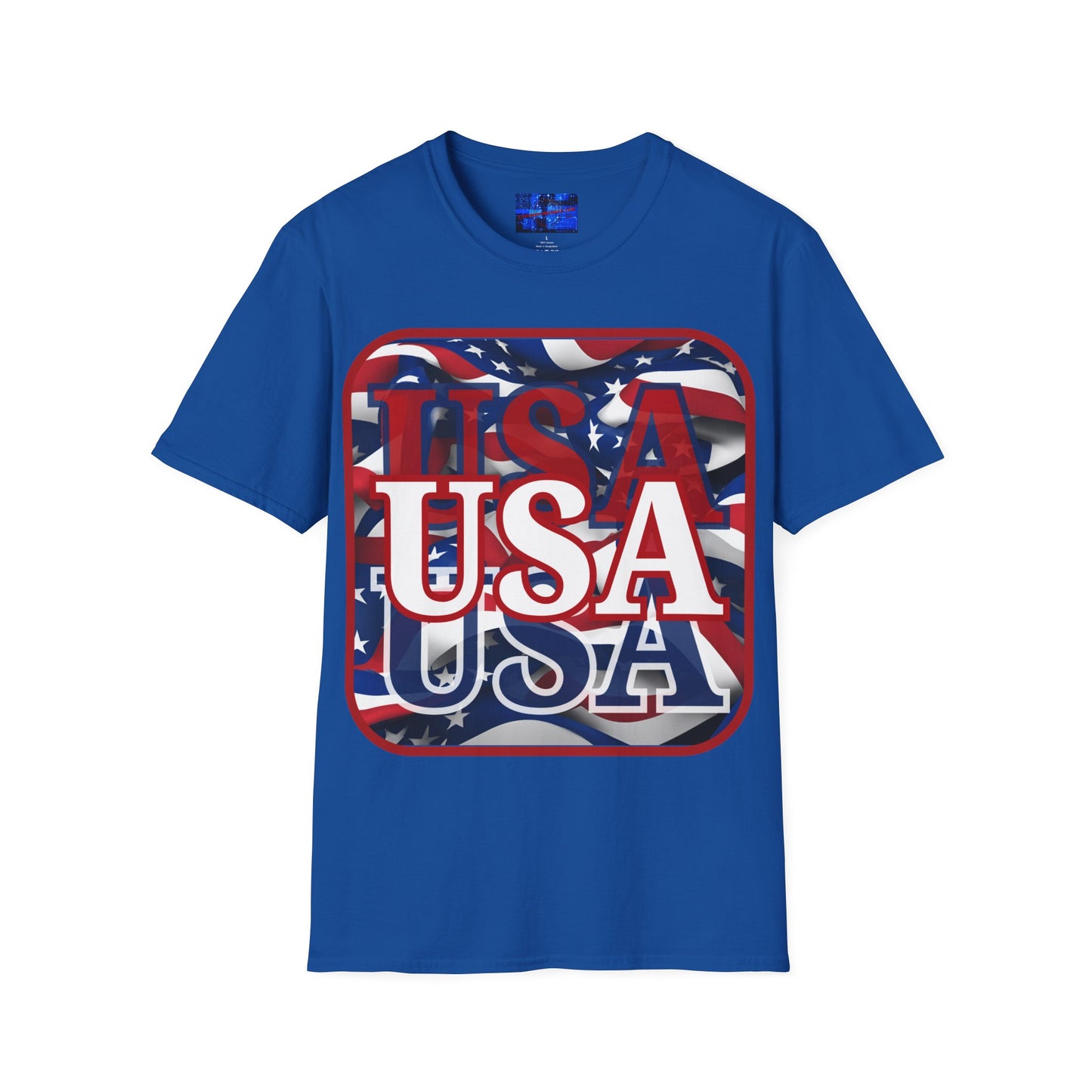 Red WHITE and Blue USA Patriot Dark colors Unisex T-Shirt by cypherpunkgear.com