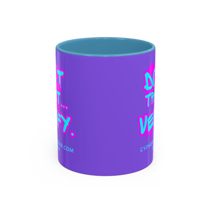 Don't Trust...Verify. Light Purple Accent Mug by cypherpunkgear.com