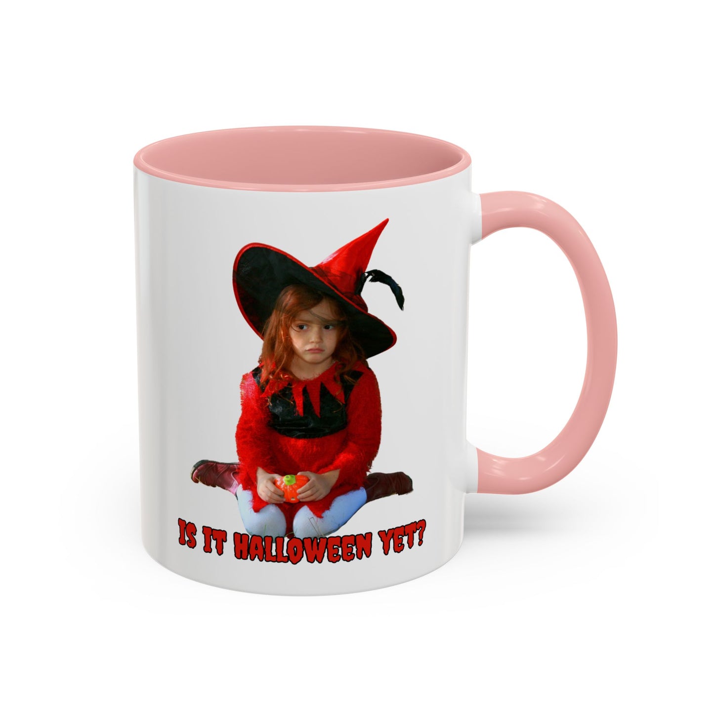 Is it Halloween yet? White Accent Mug by CreepyCrafts.boo