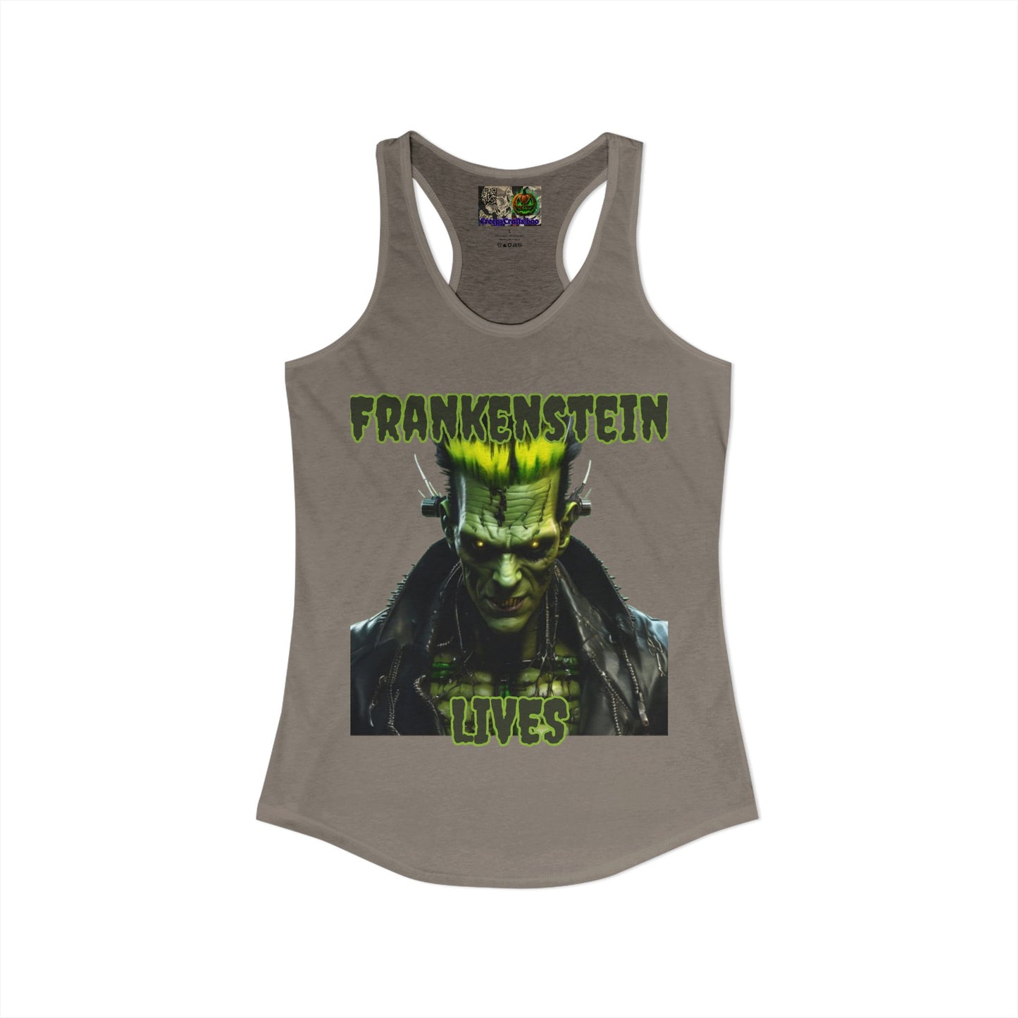 Frankenstein Lives Women's Racerback Tank Top by CreepyCrafts.boo