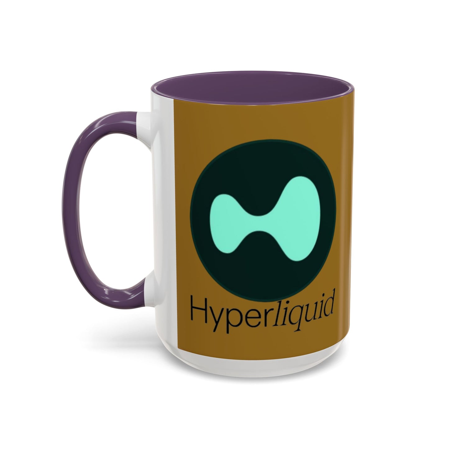 Hyperliquid Black font Brown Accent Mug by cypherpunkgear.com