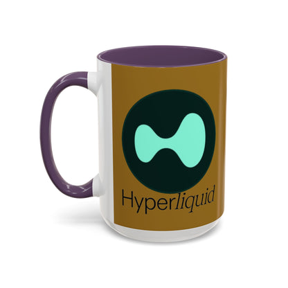 Hyperliquid Black font Brown Accent Mug by cypherpunkgear.com