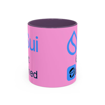 Sui: Get Slushed Pink Accent Mug by cypherpunkgear.com