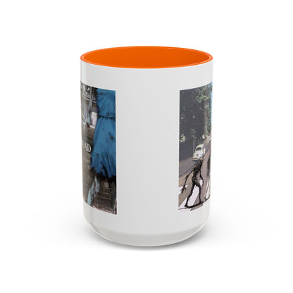 2-sided, Scabby Road White Accent Mug by CreepyCrafts.boo