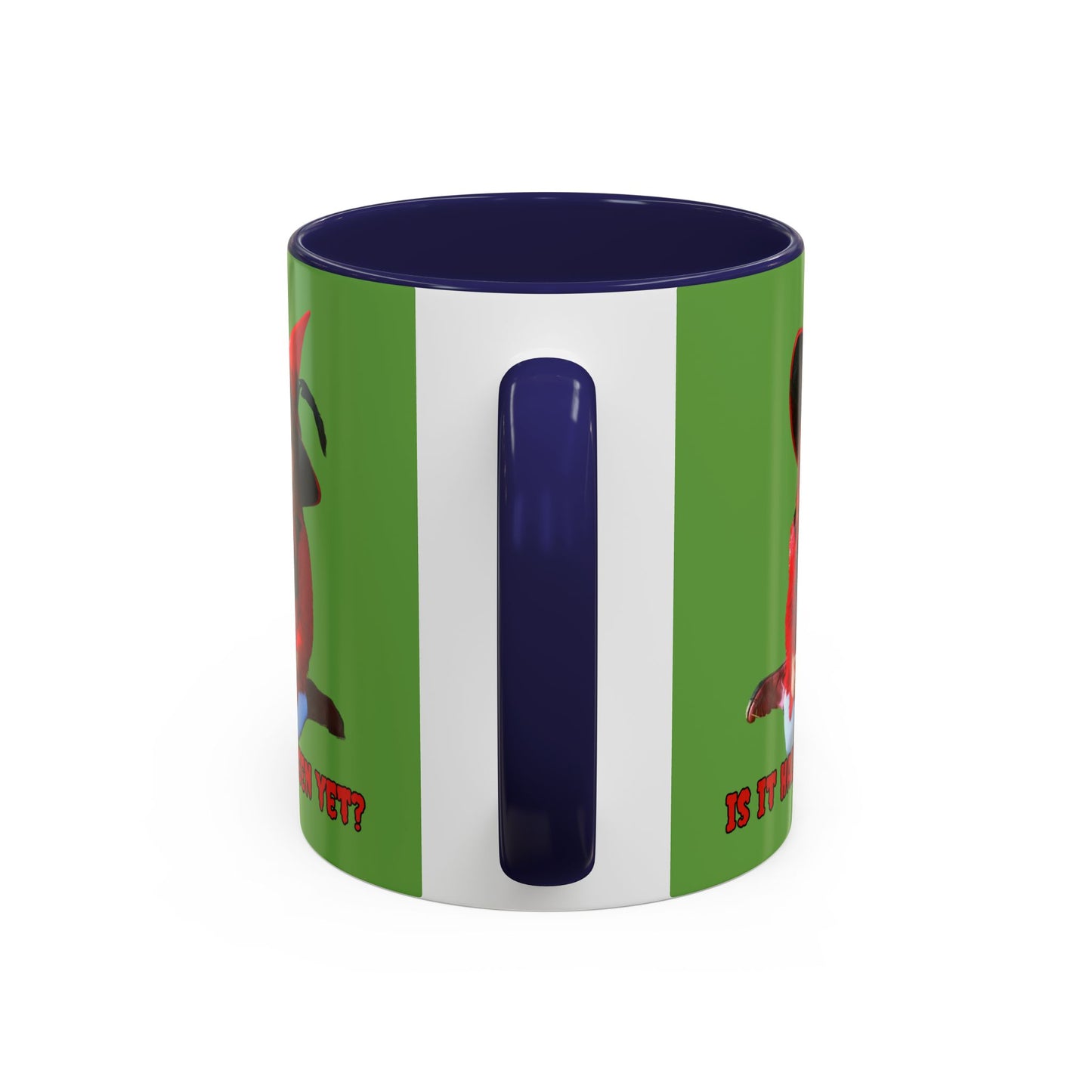 Is it Halloween yet? Green Accent Mug by CreepyCrafts.boo