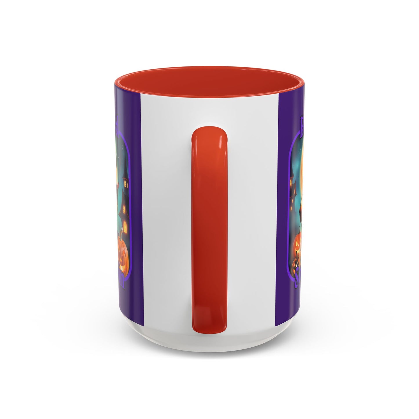 Blessed Samhain Little Witch Purple font Purple Accent Mug by CreepyCrafts.boo